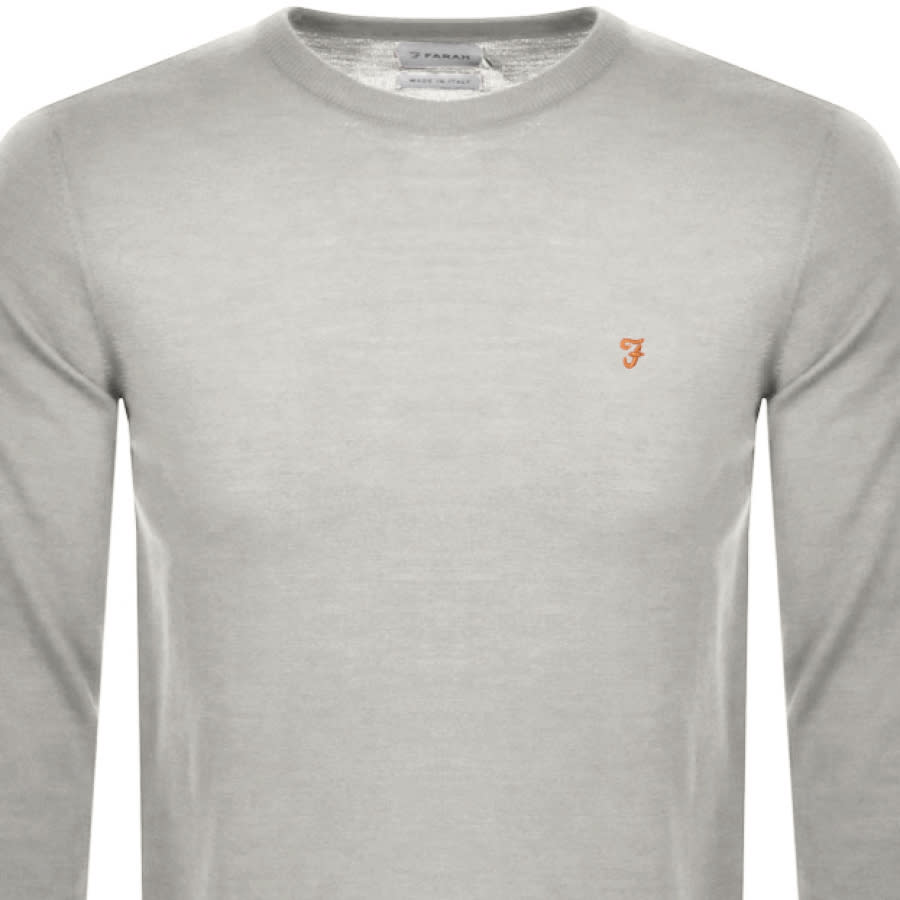 Alternative Image for ProductFarah Vintage Mullen Wool Jumper Grey2
